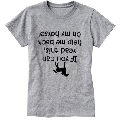 

My Horse Letter Print Crew Neck Short Sleeve T-Shirt Women Summer Casual Tee Top