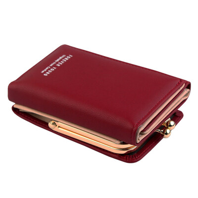

Fashion Women Faux Leather Trifold Short Wallet Cash Card Holder Coin Purse