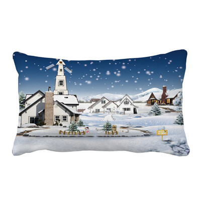 

Toponeto Christmas Pillow Sofa Waist Throw Cushion Cover Home Decor A