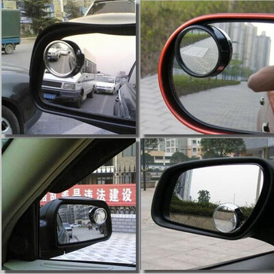 

2Pcs Car Vehicle Blind Spot Dead Zone Mirror Rear View Mirror Small Round Mirror Side 360 Wide Angle Round Convex Mirror