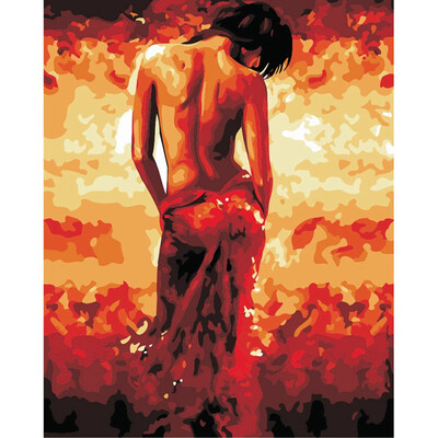

Framless Pictures Painting By Numbers Painting&Calligraphy DIY Coloring By Numbers on Canvas Girl Pattern 4050cm