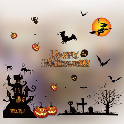 

3D DIY PVC Wall Stickers 2018 Halloween Decoration Wall Decals Vintage Post Removable Sticker Furniture Stickers Decoration