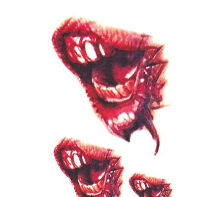 

New Halloween Zombie Scar Tattoo with False Knot Blood Makeup Halloween Decoration Wound Scary Blood Injury Waterproof Sticker
