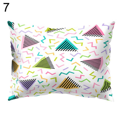 

Colorful Geometric Symbol Pillow Case Waist Throw Cushion Cover Bedroom Decor