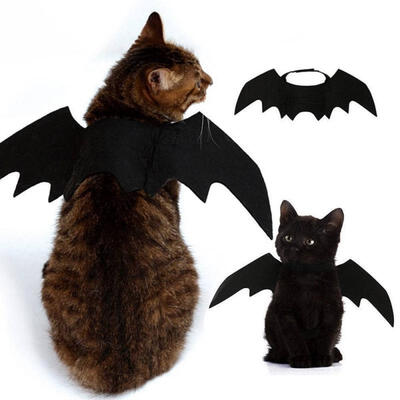 

Pet Dog Cat Black Bat Wings Cosplay Wings Costume Party Halloween Decoration