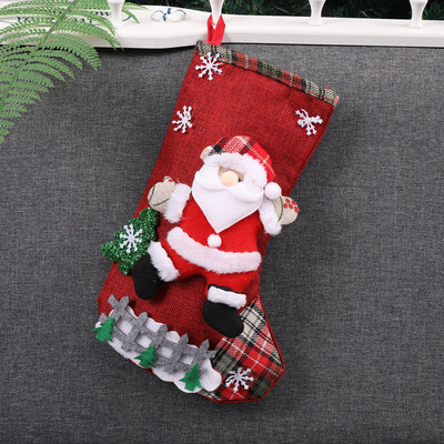 

Gobestart Christmas Xmas Tree Hanging Party Tree Decor Santa Stocking Sock Gift Candy Bags