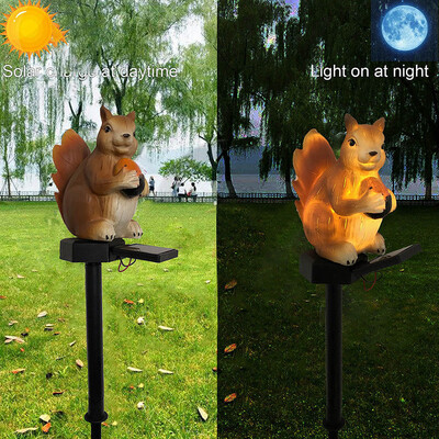 

〖Follure〗Solar Lawn Light Squirrel Pattern Outdoor Waterproof Insert Landscape Light