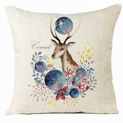 

〖Follure〗Xmas Christmas Elk Sofa Bed Home Decoration Festival Pillow Case Cushion Cover