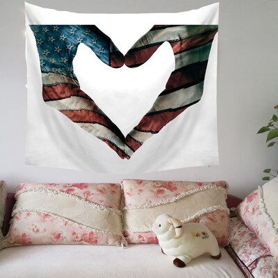 

Gobestart Independence Day Print Family Tapestry Light String Combination Wall Decor15x2m