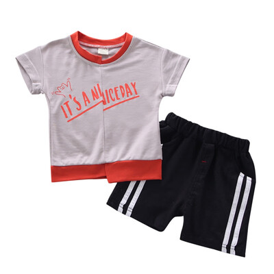 

Brand Boys Clothing Children Summer Boys Clothes Set Cartoon Kids Boy Clothing Set T-shitPants Cotton