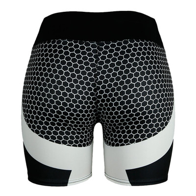 

New Women Patchwork Elastic Sporting Yo-ga Shorts Stretch High Waist Bandage Workout Fitness Dry Quick Short Pants