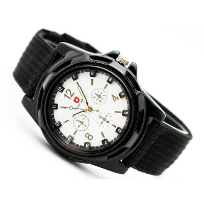 

Fashionable Stylish Army Military Sport Watch Wristwatch for Men with Knitted Weave Strap Band