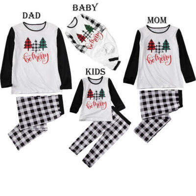 

US Family Matching Pajamas Women Kids Christmas Pyjamas Nightwear Set Xmas Gift