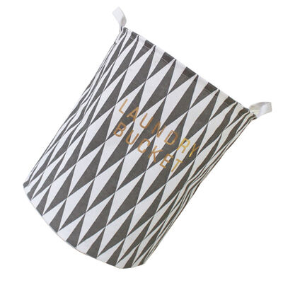 

Printing Portable Handle Foldable Waterproof Laundry Basket Cosmetic Phone Charger Storage Bag Cotton Linen Organizer