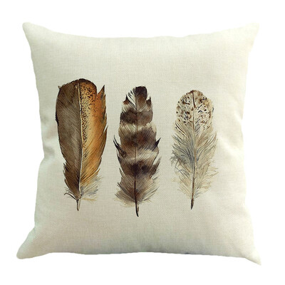 

〖Follure〗Feather Sofa Bed Home Decoration Pillow Case Cushion Cover A