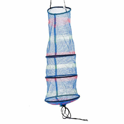 

25 65cm Mini Three Tiered Collapsible Fishing Basket Creel Colorful