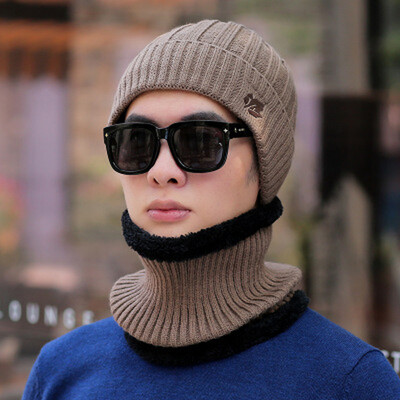 

Men Winter Warm Hat Knit Visor Beanie Fleece Lined Beanie Fashion