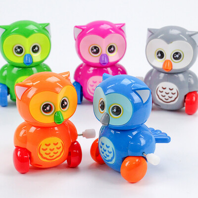 

Siaonvr Clockwork Funny Toy Cartoon The owl Clockwork Car Educational Toys