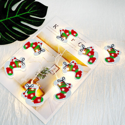 

〖Follure〗10 LED Wrought Iron Hollow For Holiday Decorative Light Christmas Socks