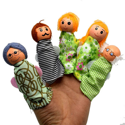 

YIWULA5PCSSet Whole Family Finger Puppets Hand Puppets Christmas Gifts