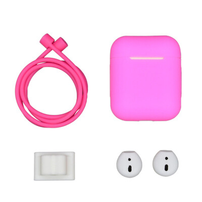 

Non-slip Silicone Case Cover Earphones Pouch Protective Skin Anti-lost Wire Eartips Wireless Earphone Case for Apple AirPod