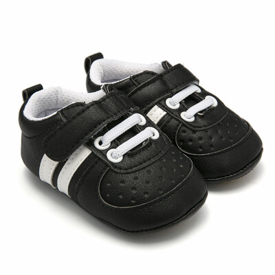 

2019 New Baby Toddler Shoes Newborn Baby Boys Girls Stripe PU Soft Bottom First Walker Shoes Anti-slip Infant Shoes