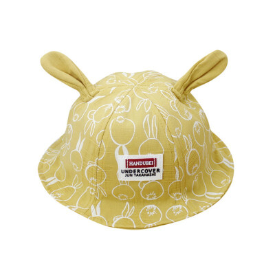 

1-3T Spring Autumn Unisex Baby Cartoon Printing Cotton Cute Fisherman Hat Wide Brim Sun Hat