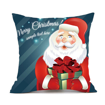 

Tailored Merry Christmas Pillow Cases Cotton Linen Sofa Cushion Cover Home Decor