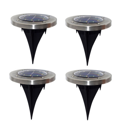

Gobestart 4PCS Solar Power Light Under Ground With 10LED Lamp Outdoor Path Garden Decking