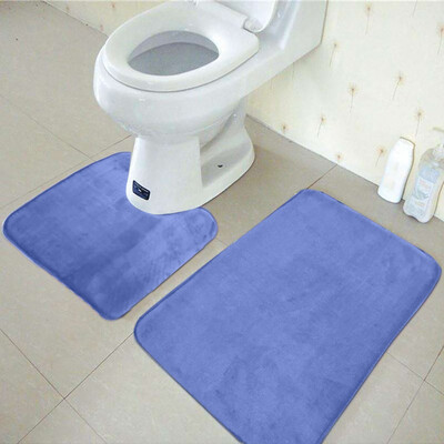 

Siaonvr Coral velvet memory cotton mat bathroom absorbent non-slip carpet 3 pcsset