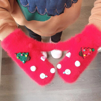 

Winter Casual Fashion Baby Cute Cartoon Warm Gloves Childrens Full Finger Mittens