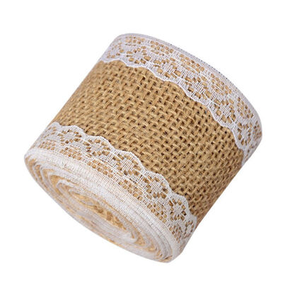 

Wedding Decoration Diy Lace Linen Roll 5M Vintage Wedding Burlap Ribbon Sisal Lace Trim Jute Hessian Event Party Decor Supplies