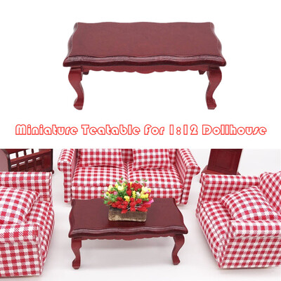 

YIWULA112 Dollhouse Furniture Miniature Teatable Coffee Table Living Room Kid Toy