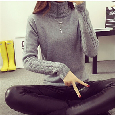 

Womens wear 2018 new autumn winter Korean version of the turtleneck sweater slim slim jumper sweater