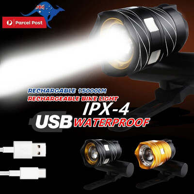 

15000LM T6 LED MTB Bicycle Light Bike Front Headlight Rear Tail Lamp Tailight