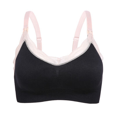 

Womens Seamless Sleep Nursing Bra For Breastfeeding Removable Padds Wireless Bras