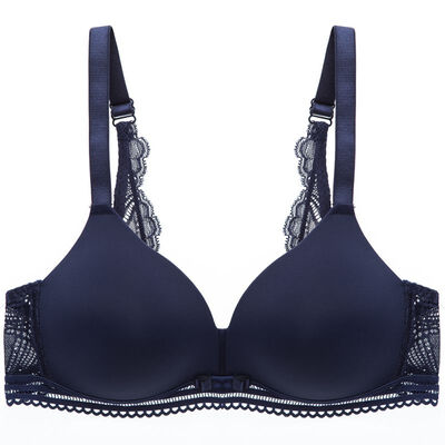 

Women Lace Bra Underwear Sexy Gathered Adjustment Lace Bra Girl Wire Free Bralette