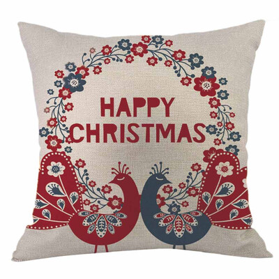 

Tailored Merry Christmas Throw Pillow Cases Cafe Sofa Cushion Cover Home Decor