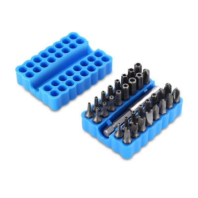

33pcs Chrome Vanadium Steel Spanner Screwdriver Bit Hex Holder Rod with Storage Case