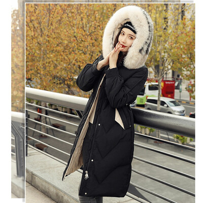 

Toponeto Fashion Women Winter Warm Cotton Hooded Winter Long-Sleeved Overcoat