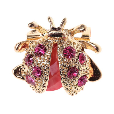 

1Pc New Small Ladybird Colorful Crystal Rhinestones Brooch Pins For Women Or Girls Free Shipping