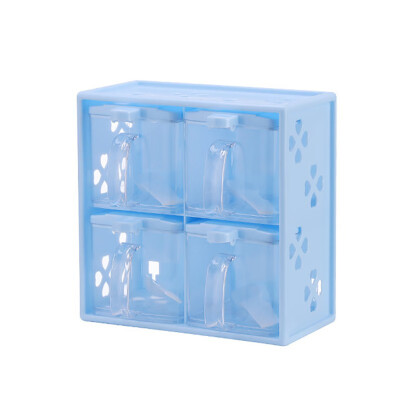 

Kitchen Four-Compartment Multi-Functional Condiment Cup Box Wall-Mounted Drawer-Type Condiment Condiment