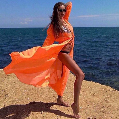 

Summer Sexy Women Loose Chiffon Cardigan Bathing Suit Swimsuit Cover Up Beach Swimwear