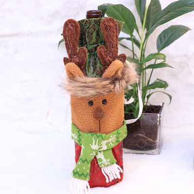 

〖Follure〗Red Wine Bottle Cover Bags Snowman Santa Claus Christmas Decoration Xmas