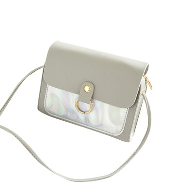 

Women Flip Cover Color Block Pathchwork Square Shoulder Crossbody Bag Pouch