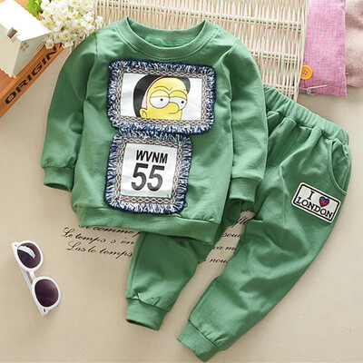 

Autumn Baby Girls Set Long Sleeve Cartoon Cat Sweatshirt TopsStriped Pants Trouser Costume Set