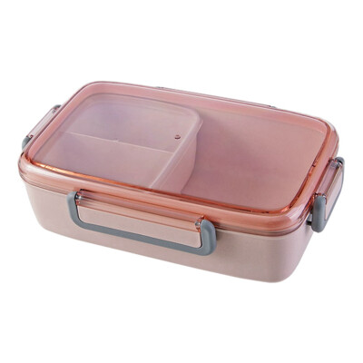 

Hot Sale Portable Lunch Box Four-sided Buckle Sub-grids With Lid Lunch Box Chinese Style