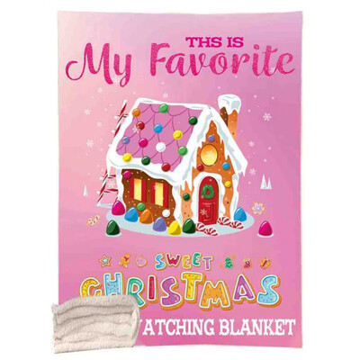 

Christmas Movie Watching Blanket Double-Sided Thickening Super Soft Cozy Warm Plush Throws For Adults And Children 150 X 200CM