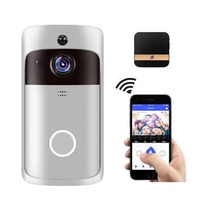 

Smart Home WiFi Doorbell 720P HD Security Camera with Two-Way Audio PIR Motion Detection IR Night Vision 160-Degree Wide Angle Len