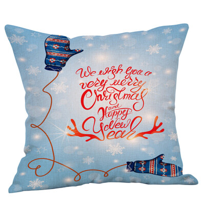 

Tailored Christmas Pillow Case Glitter Cotton Linen Sofa Throw Cushion Cover Home Decor